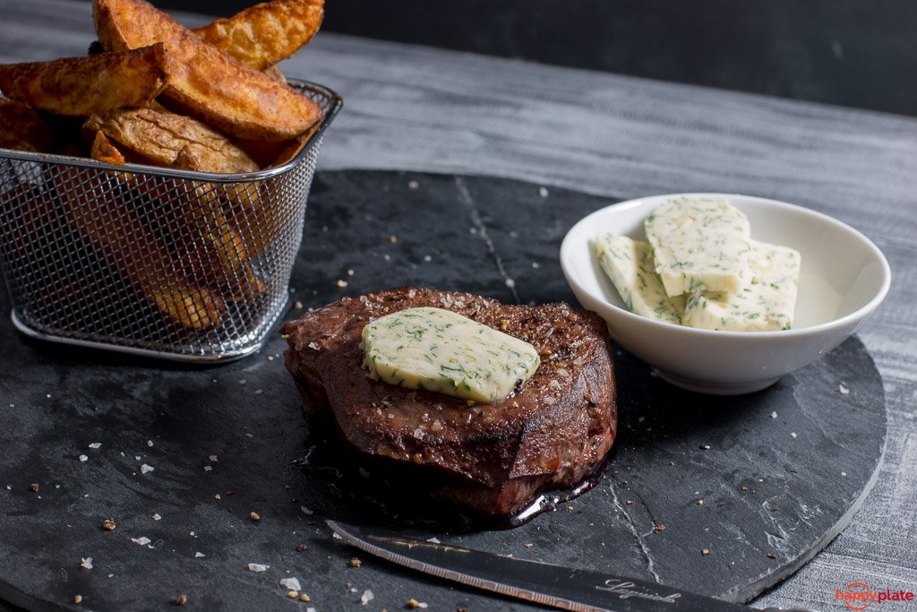 Filetsteak mit Butter mit asiatischem Touch